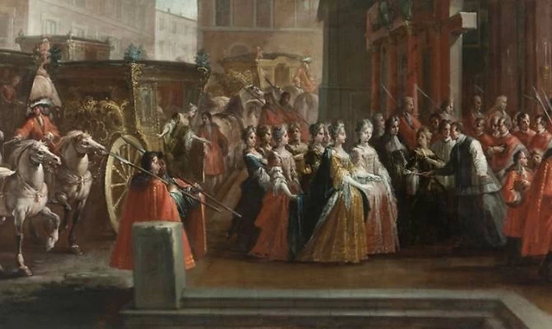 Il Vescovo di Parma rende omaggio a Elisabetta Farnese - Reggiia di Caserta